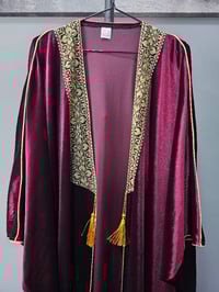 Image 7 of Tatreeze Velvet Abaya Green/Red/Navy (Made in Jordan) copy