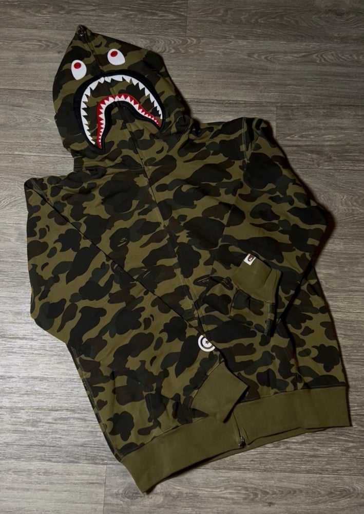 Image of BPE Green Hoodie (Full ZipUp)