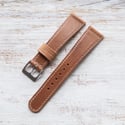 20mm Box Stitched Antique Cinnamon Strap