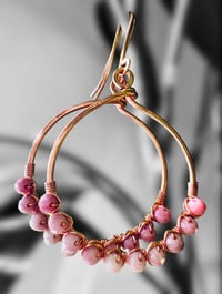 Rhodonite Hoop Earrings