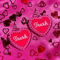 Image 2 of Trash Heart Valentines Earrings