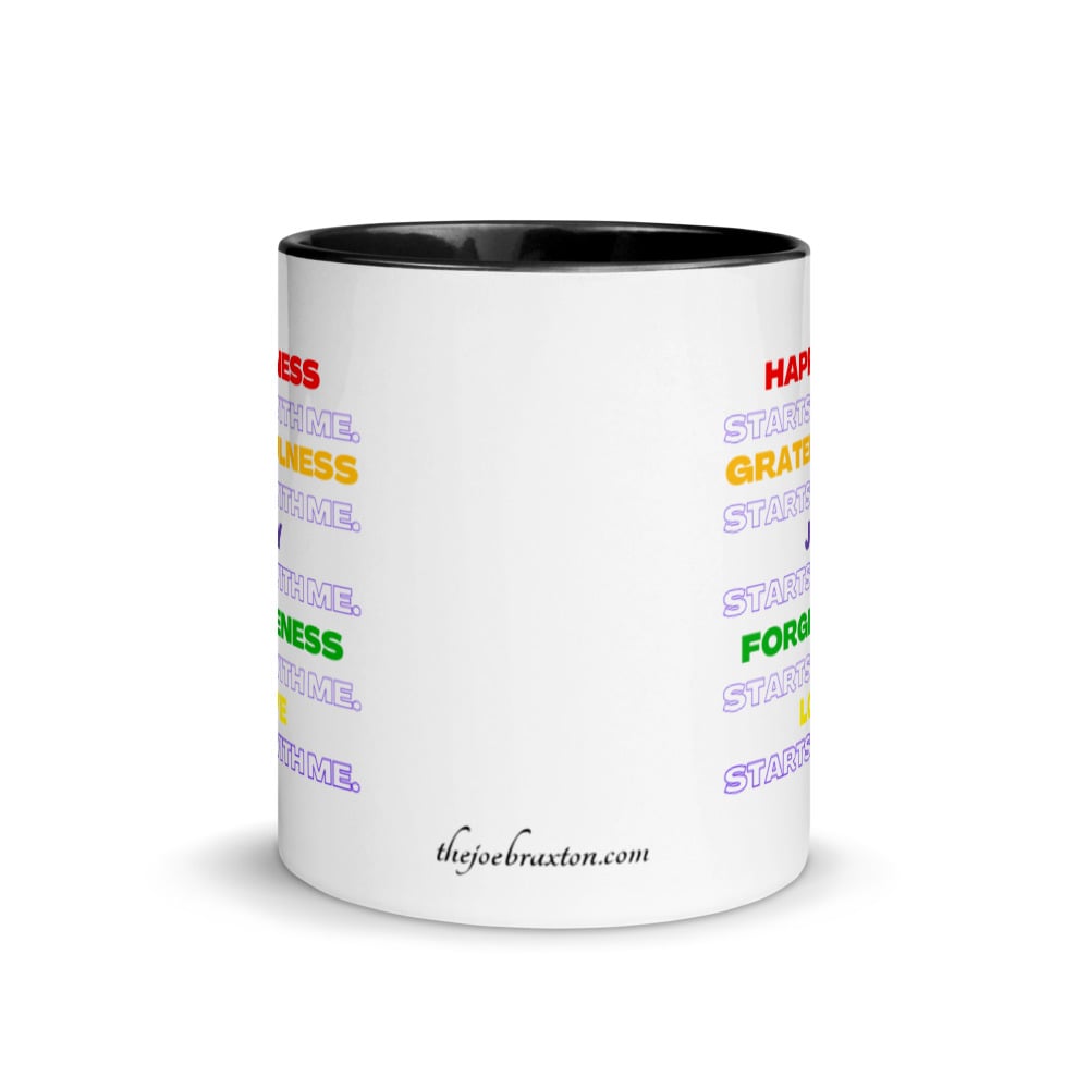 Image of It All Starts With Me Mantra Mug with Color Inside