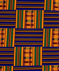 Image 2 of Kente Afro Plaid Self-tie Bottoms| More Colors Available.