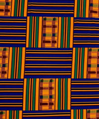 Image 2 of Kente Plaid Self-tie Bottoms | More Colors Available🎨 Surf and Turf 🌊