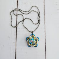 Image 2 of Glacier Blue Asteris Capture Crystal Pendant 