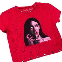 Image 2 of “JENNIFERS BODY #2” Custom Hand Painted Baby Tee SMALL