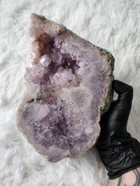 Image 5 of 4.4lb Pink Amethyst Agate Crystal Slab with Custom Stand