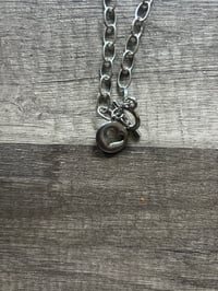 Image 2 of silver heart toggle necklace 