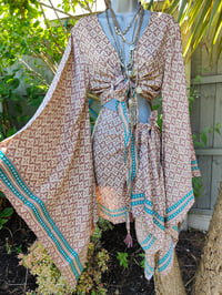 Image 6 of Pefkos co ord sarong set beige and mint