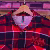 Image 2 of Extreme Culture® - (SMALL) Fleeced Flannel Red