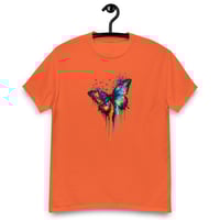 Image 10 of Unisex classic tee, Radiant Paint Drip Butterfly Colorful Tee