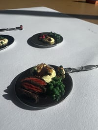 Image 1 of miniature 1:12 scale dinner plate set of 4