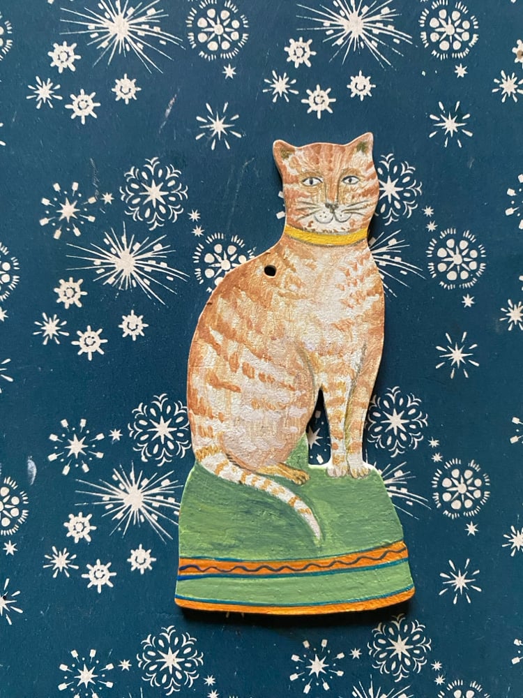 Image of Ginger cat decoration 