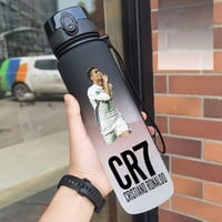 Image 2 of 650ml Sports Water Bottle Cristiano Ronaldo Leak Proof Colorful Plastic Cup Large Capacity Water Jug