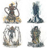 Image 1 of Killer Kaiju 11x14 Selections 2- Freddy, jason, Pennywise, Leatherface