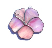 Image 2 of Stained Glass Iridescent Pink Flower