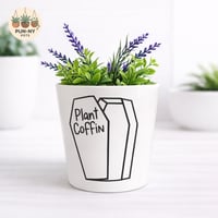 Plant Coffin Planter Pot - White 14cm