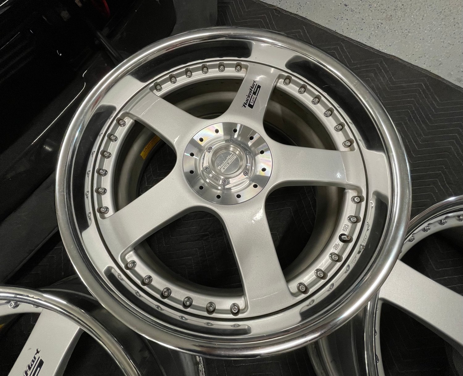 Racing Hart C5 JDM RARE three piece Forged wheels 5x114.3/ 4x114.3 18x8 ...