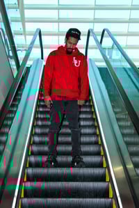 Image 3 of Red "LU" Hoodie 
