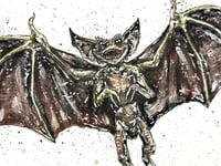 Image 2 of Bat Gremlin 9x7 Original 