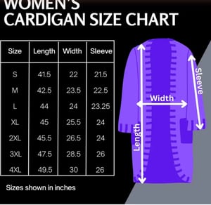 Image of ZPB Sorority Large Long Duster Cardigan for Women