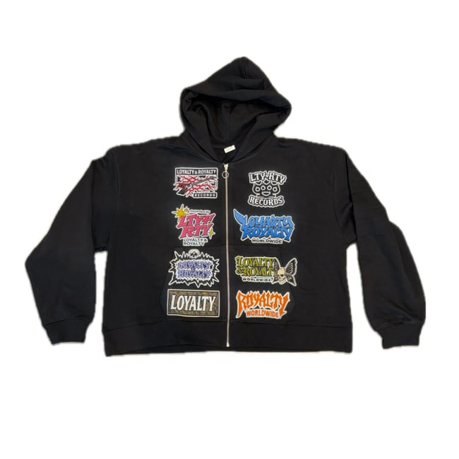 Logo Mania zip-up Hoodie