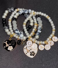 Image 1 of Beaded Chanel Charm Bracelets Sets