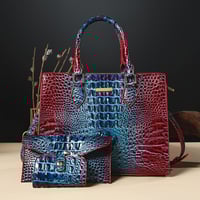 Image 8 of 3pcs Set Crocodile Print Tote Bag - Large Capacity, Women'S Fashion Handbag, Shoulder Bag And Purse