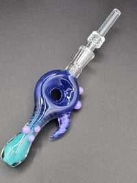 Image 2 of Purple X Aqua 10mm Nectar Collector 