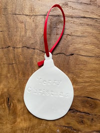 Image 1 of Bauble Christmas Decoration 'Merry Christmas'