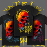 Image 3 of Yellow Faure Eyes Skull T-Shirt (SMALL ONLY)