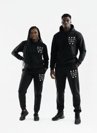 Image 1 of YAC Black 5 Star Mesh Blend Sweatsuit 