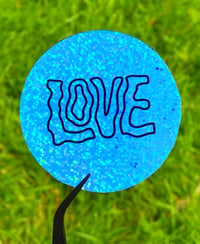 Image 1 of Love Glitter Circle Die cut