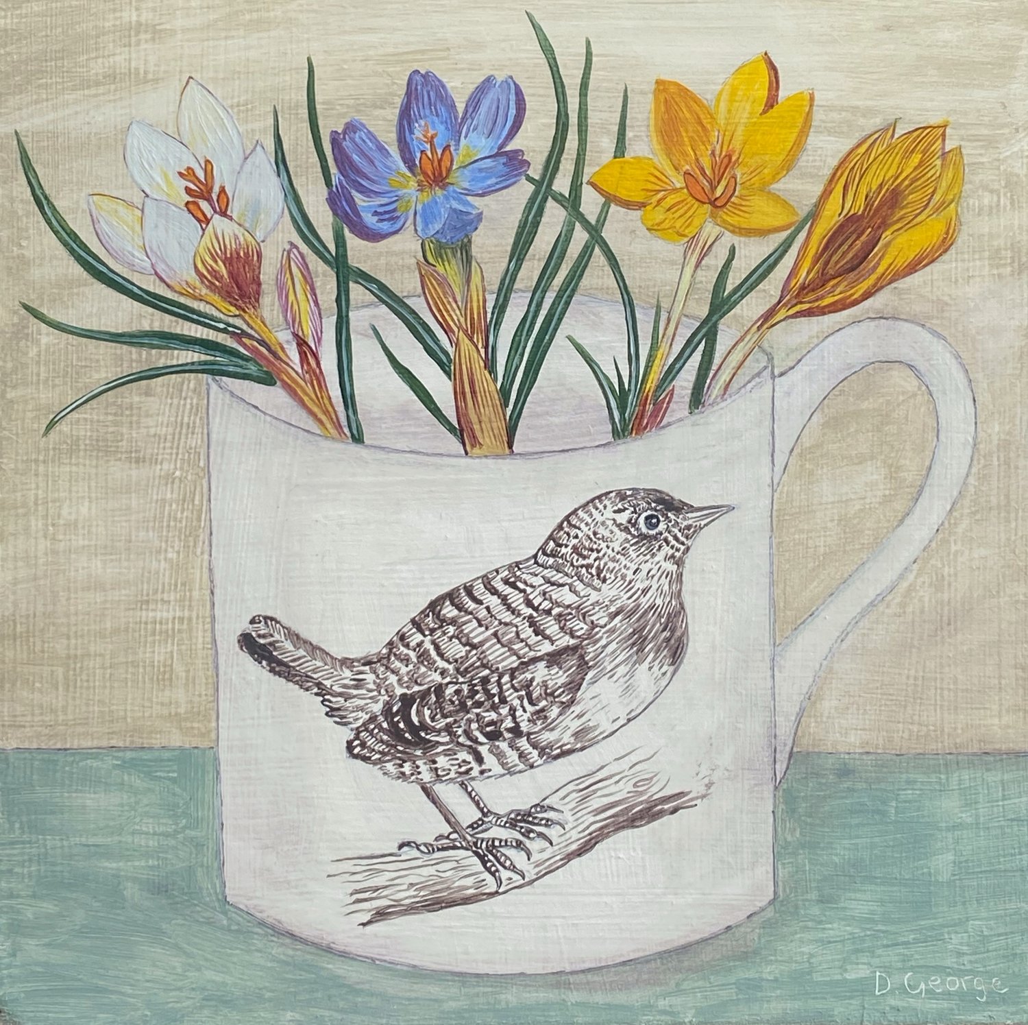 Image of Wren cup and Crocus 