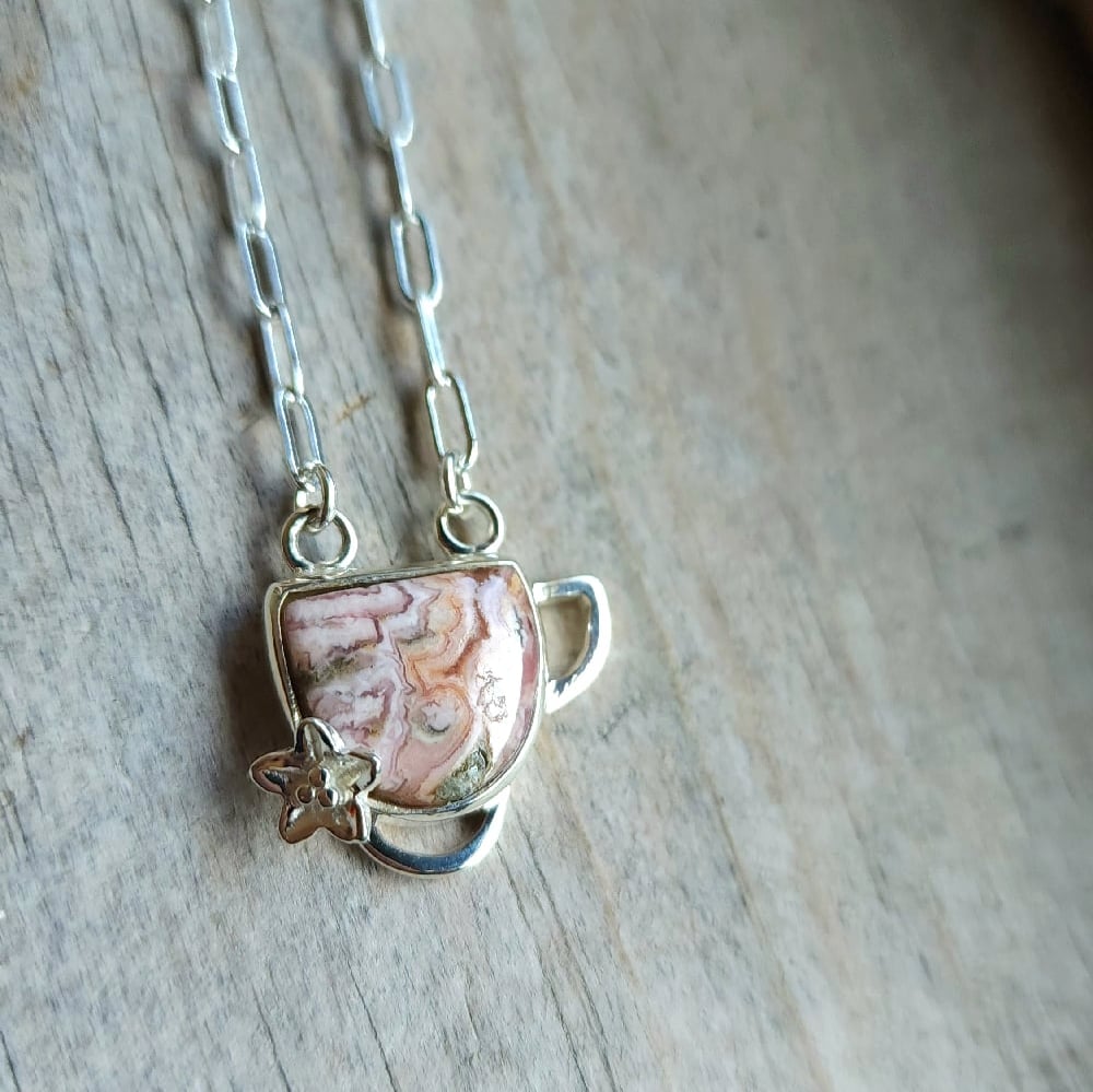 Image of Rhodochrosite Pendant [Demi] — Cup of Courage