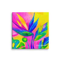 Image 1 of Neon Bird of Paradise Canvas Print