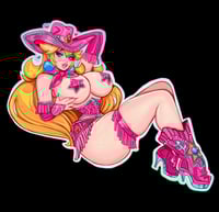 Image of Cowgirl peach  sticker