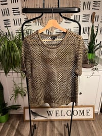Image 1 of Metalic gold  Net top