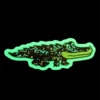 Glow-in-the-Dark Skater Gator Sticker