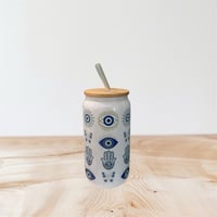 Evil Eye 16oz Glass Tumbler