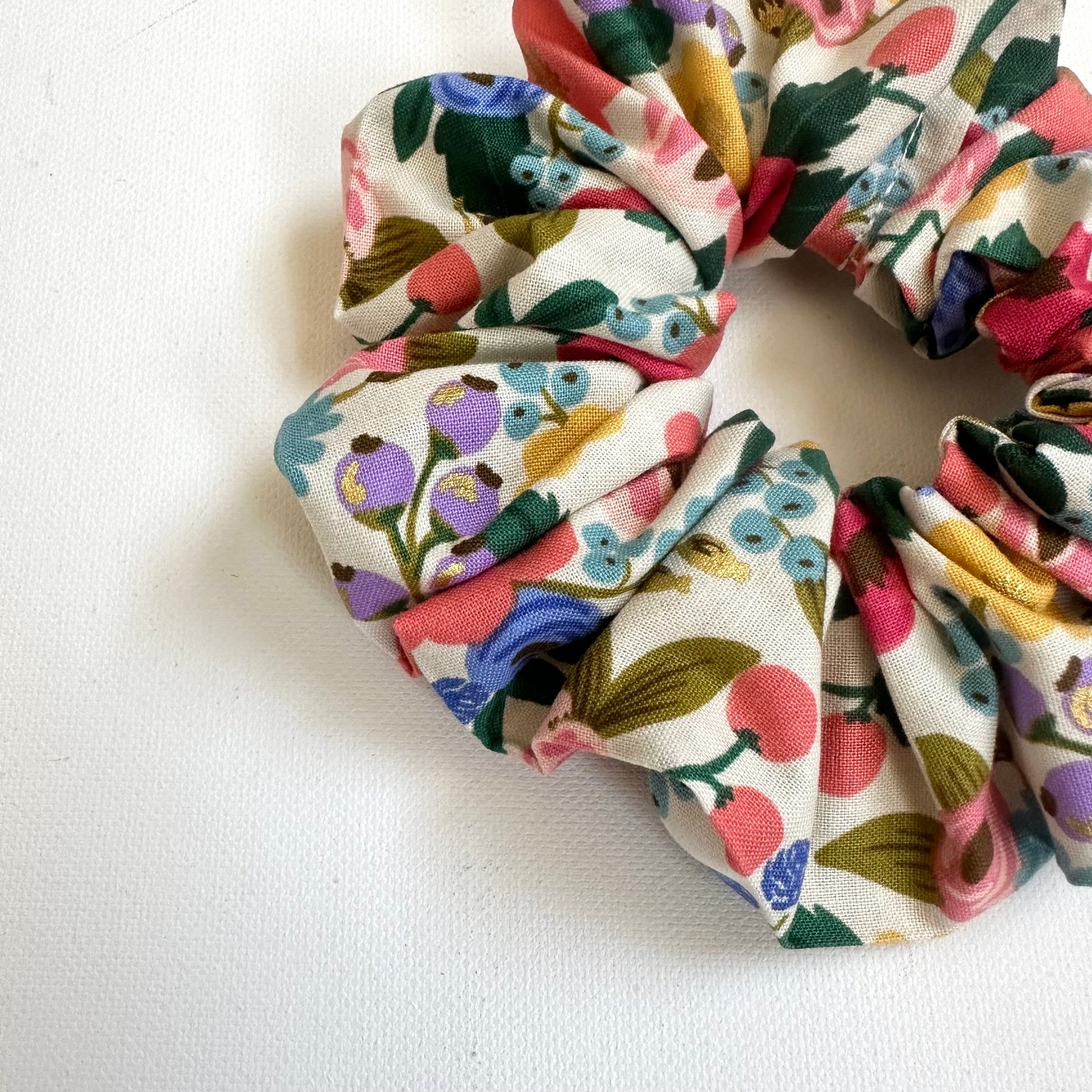 Fluffy Scrunchie - Rifle Paper Co. - Rainbow Floral