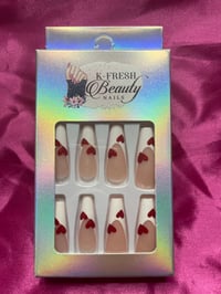 Nails- Long (Red Hearts)