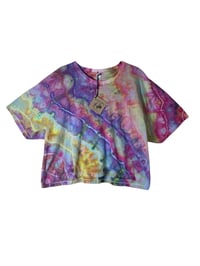 Image 2 of XXL Crop Tee in Bright Geode Ice Dye
