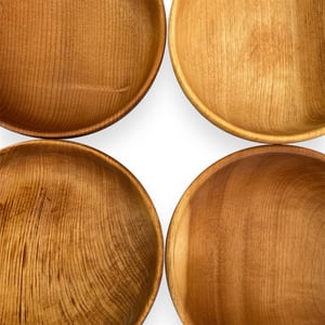 Image of SET OF 4 VINTAGE WOODEN BOWLS