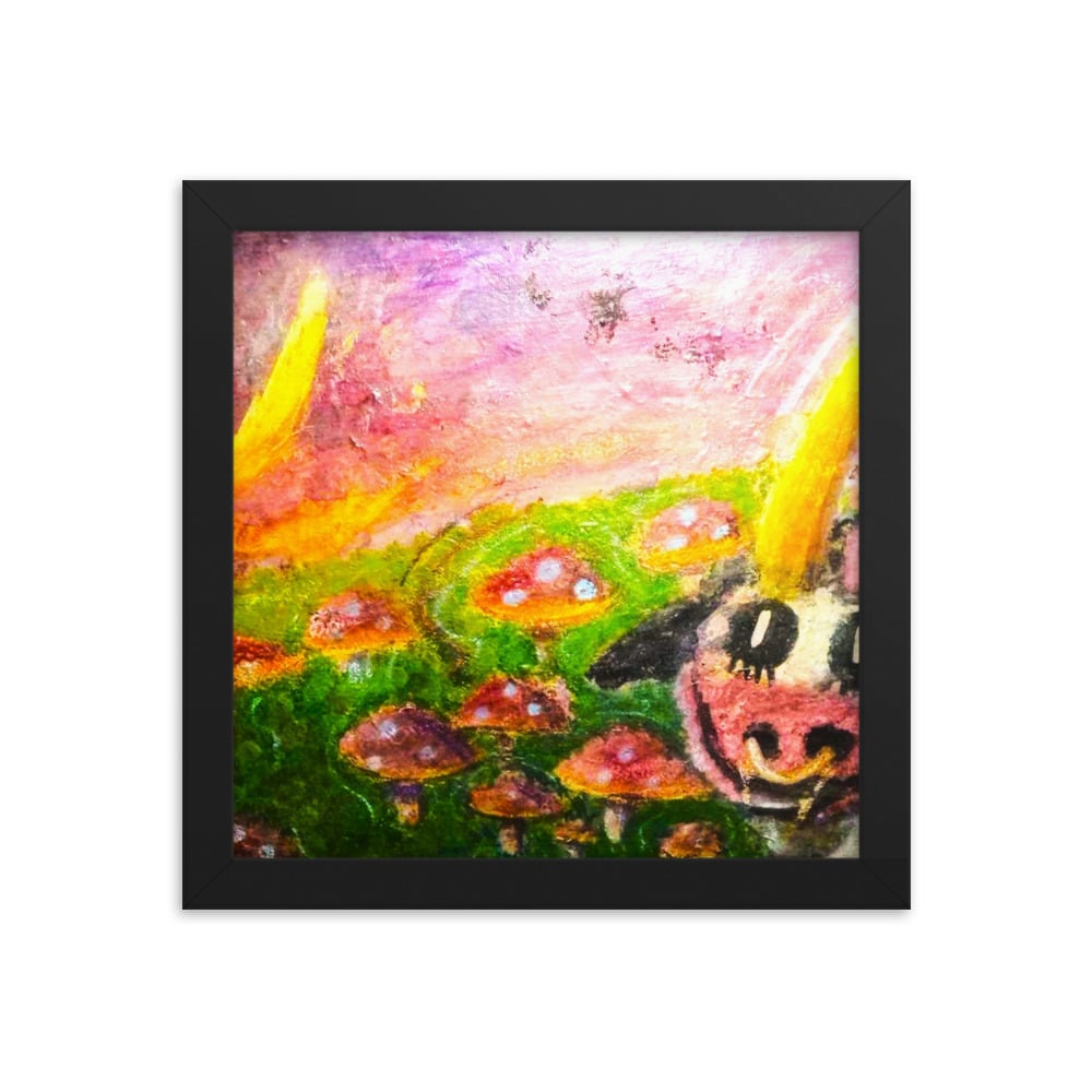 Image of Moo Moo Nightmares Framed poster