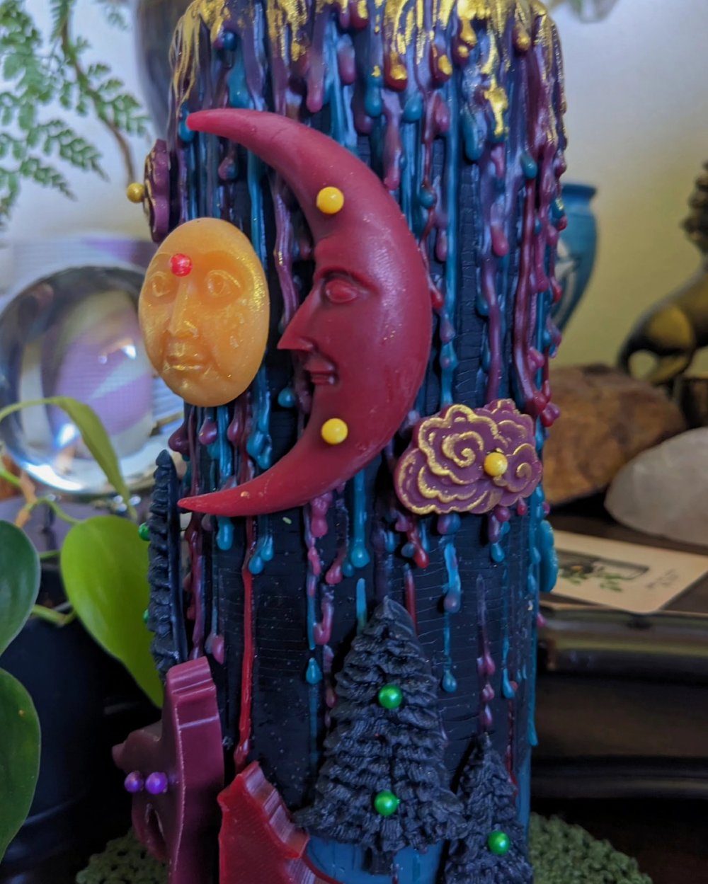 Image of Moon Card 9" Pillar