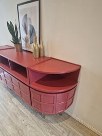 Image 3 of Large Mid Century Luxury Sideboard Nathan | Curved Teak Sideboard Eating Room Red