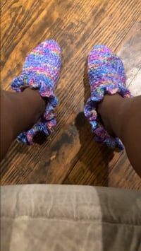 Image 2 of Crochet ruffle socks 