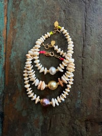 Image 2 of Makaha puka + pearl bracelet