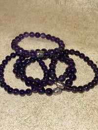 Image 2 of Amethyst buddha Bracelet 8mm